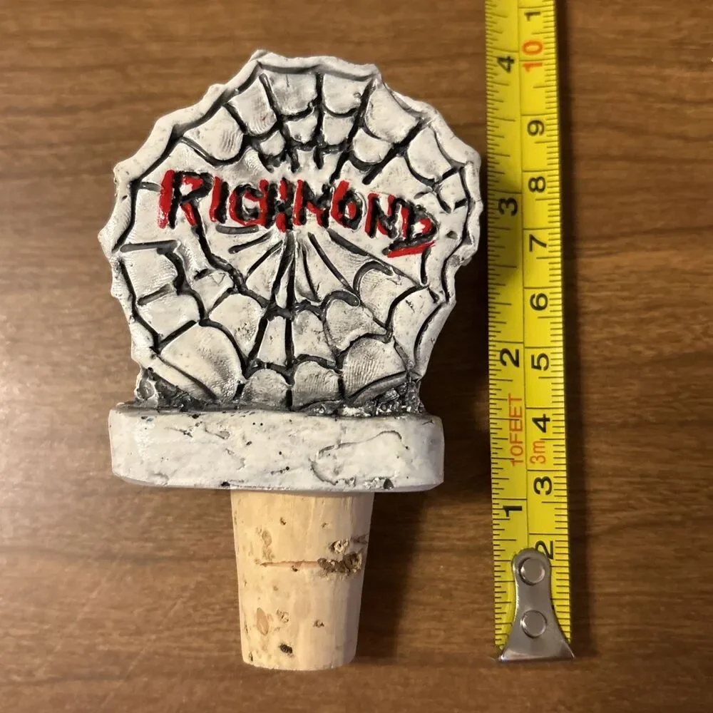 Handcrafted Ceramic Richmond Spiders Wine Bottle Stopper Cork